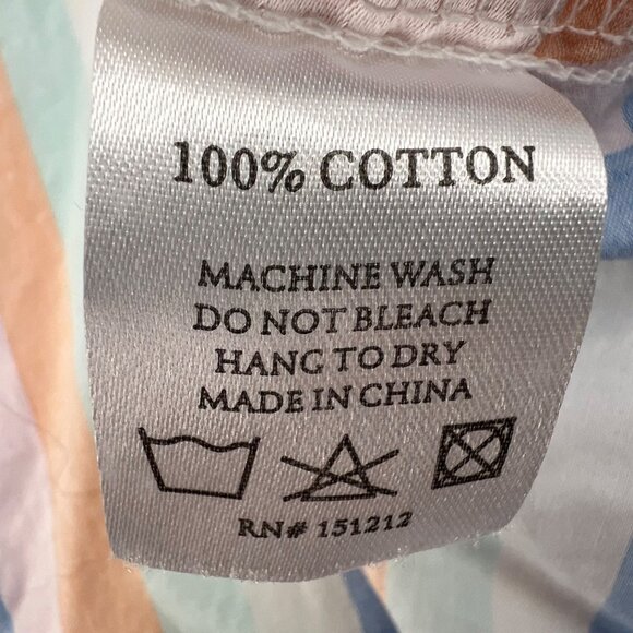 Michelle McDowell Colorful Geometric Print Button-Up Short Sleeve Shirt Small - Picture 4 of 7